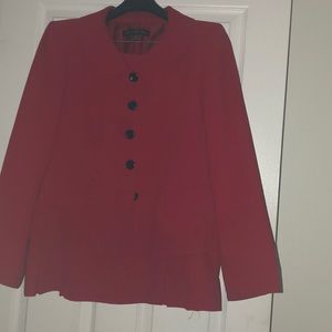 Red 2pc Blazer and Skirt Set
